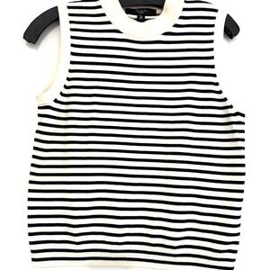MaxMara Cream Ribbed Sweater with Black Trim